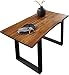 Produktbild SAM Esstisch Esra 120 x 80 cm, Akazienholz massiv, cognacfarben, Baumkantentisch mit Metallgestell in schwarz, Esszimmertisch mit Baumkantenplatte 26 mm, echte Baumkante, FSC® 100% Zertifiziert