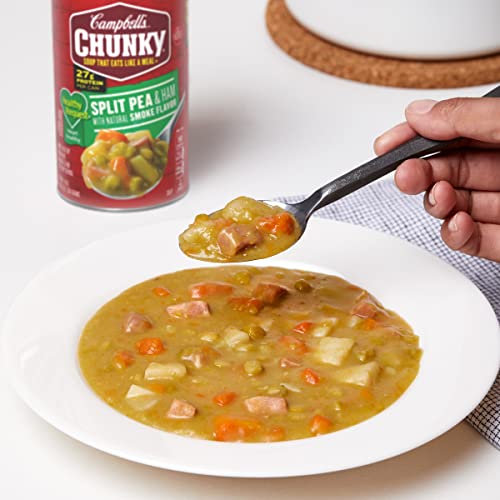 Campbell's Chunky Soup, Healthy Request Split Pea & Ham With Natural Smoke Flavor Soup, 19 Ounce Can (Pack Of 12) #TOP5
