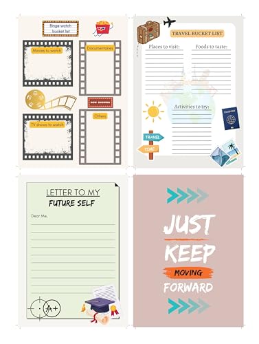 Image of KAANUKA A5 Notebook, 172 Pages, 80 GSM, Ruled, Themed Journals, Diary for Girls and Women, Notebook For Home, Office And Personal Diary With Trackers, Best For Gifting