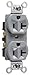Legrand Pass & Seymour CRB5362GRYCC12 20 Amp Construction Specification Grade Duplex Receptacle Outlet, Back and Side Wire, Gray (1 Count)