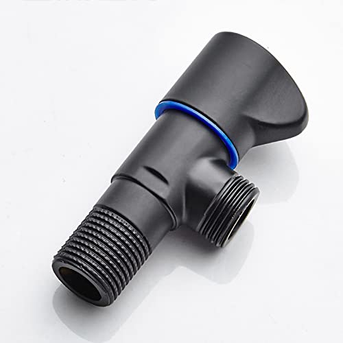 Vanne d'angle eau 1/2 anti-fuite en laiton robuste noir mat