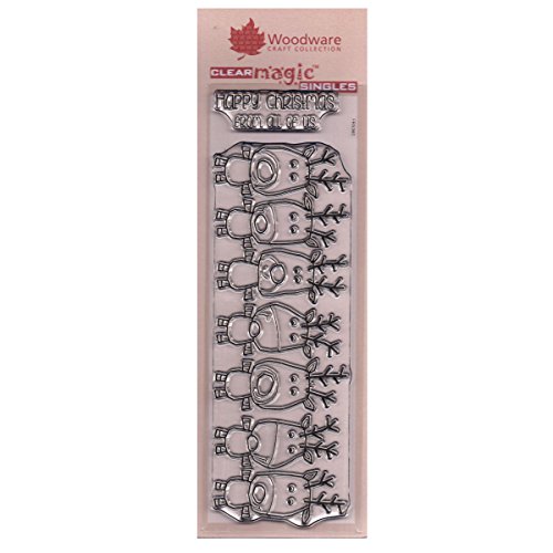 Woodware FRS360 - Juego de sellos transparentes Magic Which One Is Rudolph, transparente