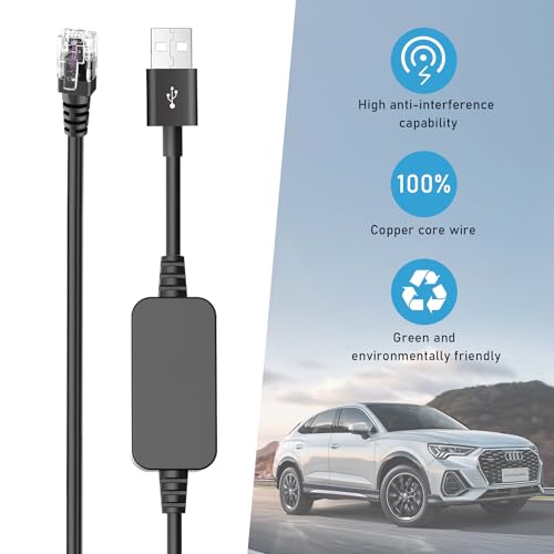Radar Detector Cable, USB 2.0 to RJ11 Plug Cable,Replacement Power Cable of Radar Detector,used for Escort Max360 Passport 9500i Uniden R1 R3 R7 Radenso XP Beltronics and More Radar Detectors 9.84ft - Thumbnail 4