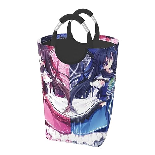 東方 博麗霊夢 ランドリーバスケット ランドリーバッグ ランドリー収納 防水 取っ手付き 収納バスケット 折り畳み 大容量 衣類収納バッグ 省スペース 蓋なしかご