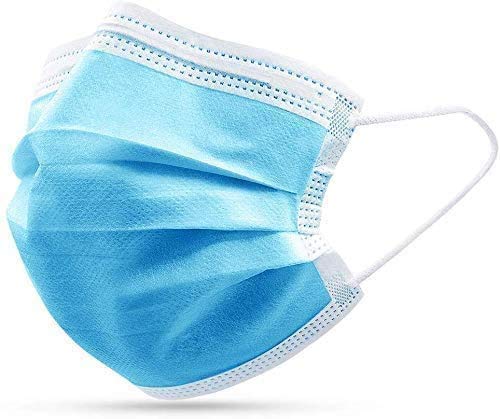 LEVENIS Face Masks 50 Pack, Breathable Comfortable and Disposable Mask Efficiency≥95%, Blue