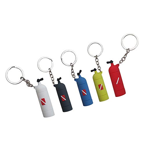 Preisvergleich Produktbild SaniMomo 5er Set 12cm Tauchtank Schlüsselanhänger Tauchluftzylinder
