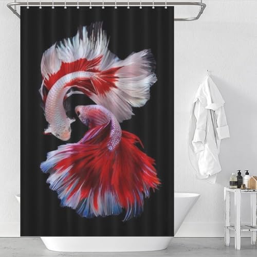 Rideau de douche poisson lavable en machine pour stopper les fuites d'eau sur le sol - 2