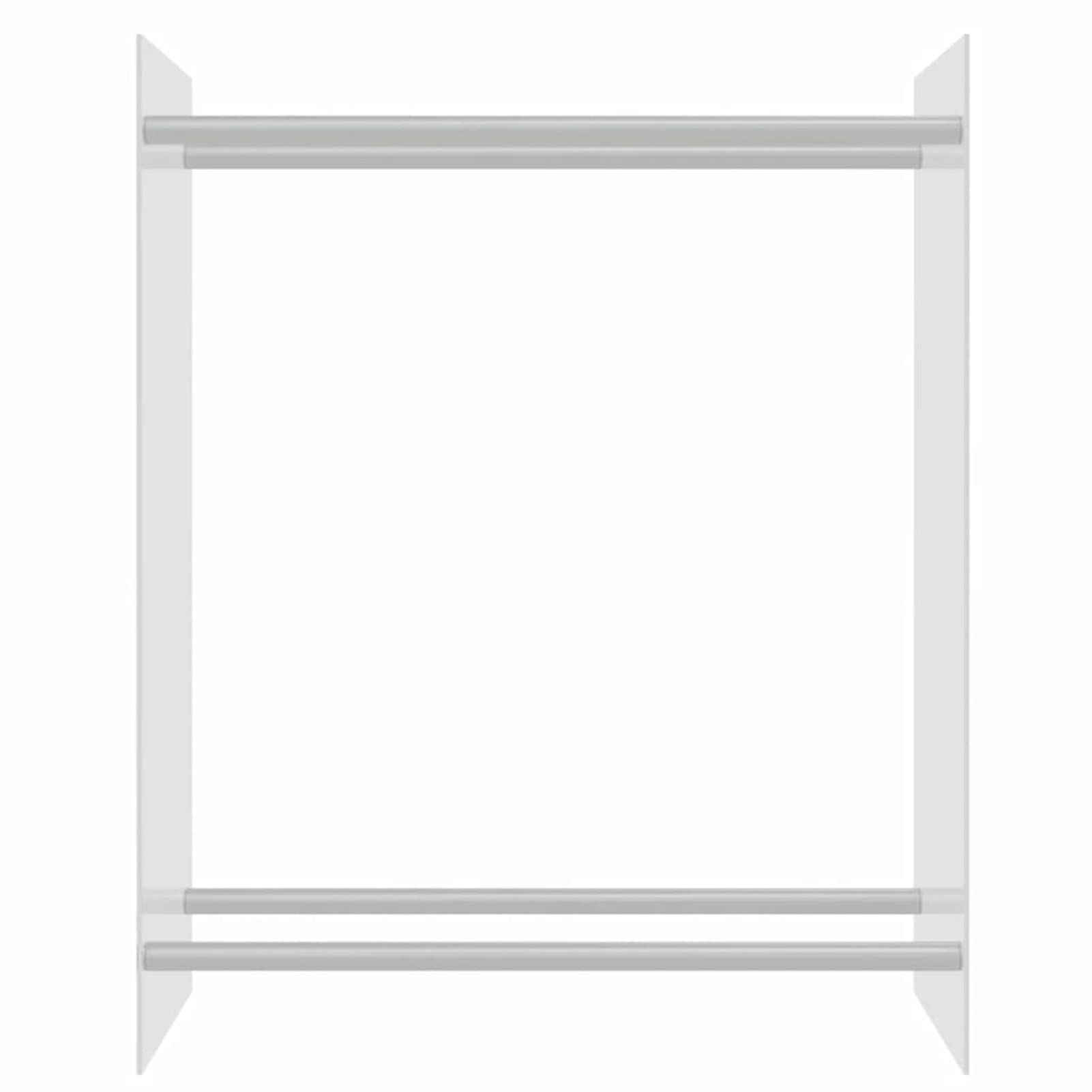 Gecheer Leñero De Interior I Soporte para Leña De Cristal Translúcido I Estantería De Almacenamiento De Acero Inoxidable o Metal - Templado Transparente 80x35x100 cm