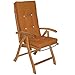 Produktbild Detex® Stuhlauflagen Vanamo Befestigungsschlaufen 6er Set Auflage Hochlehner Sitzauflage Stuhlkissen Kissen Terracotta