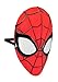Jazwares Marvel Youth Spider-Man Mask - 3D Plastic Mask with Elastic Strap Standard Red