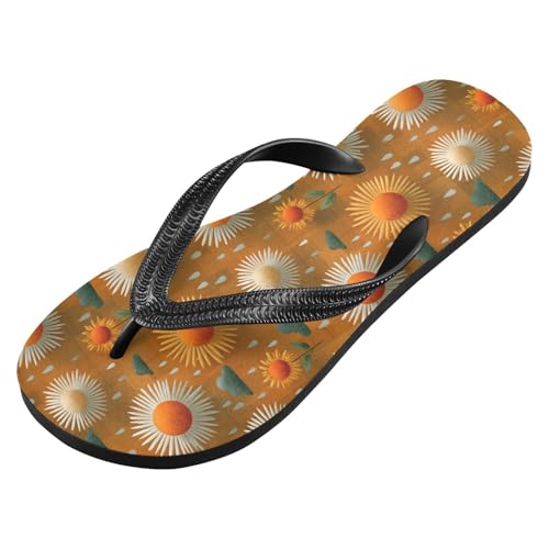 Flip Flop Sandals Cartoon Flowers Print for Women Men Beach Outdoor XS2