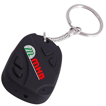 MACHSMART PRIME Keychain Camera,HD Sound Quality .32GB Memory Supportable Audio/Video Recording While Recording No Light Flashes with Free Car Non Slip Anti Skid Mat