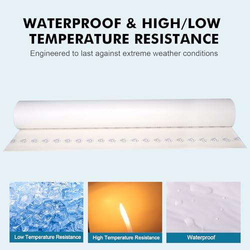 Image of Vaste Outdoor Waterproof TPO Butyl Sheet, 3.28feet x 16.4feet, RV /Marine Sealant Tape, Stop Camper Roof Leak, Roofing Sheet Repair, Boat Sealing, Weatherproof and Durable, UV-Resistant