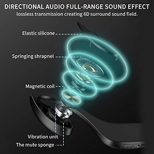 Beengeleiding koptelefoon Bluetooth Bluetooth5.1, ABS beengeleiding koptelefoon Snel opladen met datakabel, draadloze… - Image 6