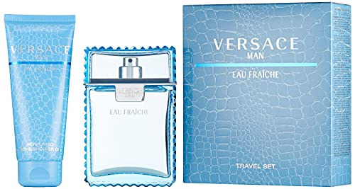 Versace Man Eau Fraiche by Versace for Men 2 Piece Set Includes: 3.4 oz Eau de Toilette Spray + 3.4 oz Perfumed Bath & Shower Gel