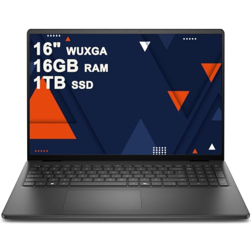 Image of Dell 16 Laptop 16 inch WUXGA Touchscreen AMD 8-core Ryzen 7 250 16GB RAM 1TB SSD Backlit ExpressCharge Wi-Fi6 for Creator Designer Business Professional Work Win11