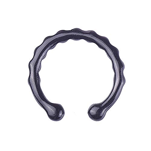 Gsdviyh36 Body Piercing Jewelry,Punk Women Non Piercing Open Hoop Fake Nose Ring Hanger Clip On Body Jewelry Perfect A Jewelry Gift Nose Ear Lip Belly Button Decor- Black #TOP7