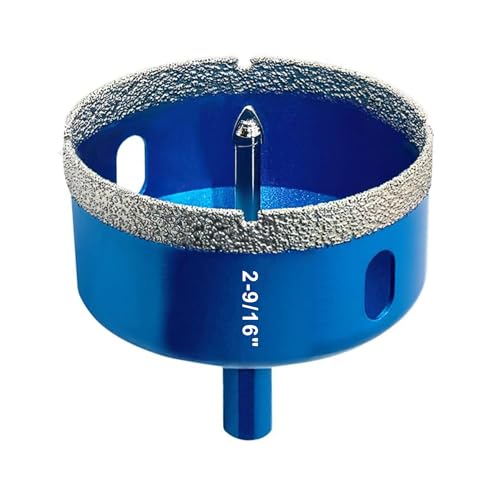 Image of TurstAid Diamond Hole Saw 2-9 /16 Inch with Pilot Guide Drill Bit - Performance Diamond Tile Hole Saw for Porcelain, Glass, Marble, Ceramic