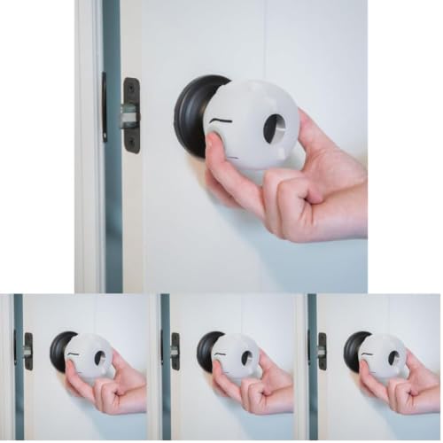 Image of Regalo 12 Pack Child Safety Door Knob Covers, Baby Proofing Door Handle Locks for Kids and Toddlers, Easy Grip, Easy Install, White