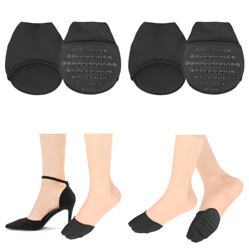 Toe Topper Socks - 3 Pairs Non-Slip Hidden Toe Covers, Seamless Liner Socks