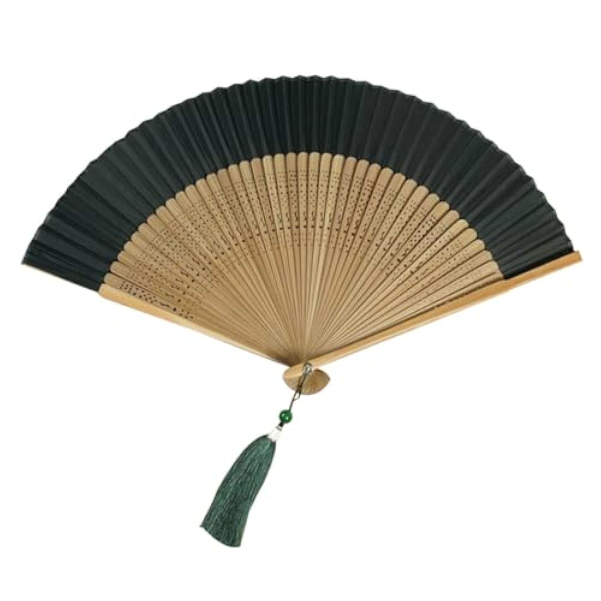 2x Folding Hand Held Bamboo Silk Fans for Party Performance