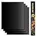 Tapis de Cuisson, 4 Pièces 50 * 40cm Papier Barbecue Anti-Adhérent Réutilisable Nettoyable, Grille BBQ Mats pour Fours Assistés/Charbon/Gaz/Grill électrique