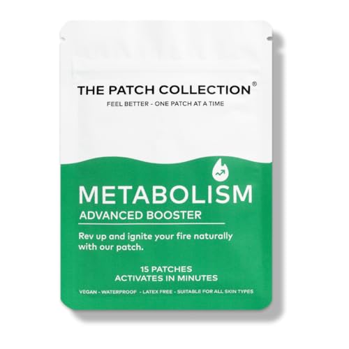 The Patch Collection - Natural Metabolism Booster Patch for Healthy Shape Support & Fast Acting Appetite Management | Yerba Mate Guarana Zinc Flax Seed L-Carnitine Raspberry Ketone | Pack of 15