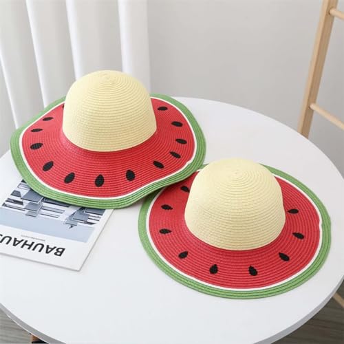 Fruit Printed Kids Sun Hat Boys Girls Watermelon Pattern Sunshade Beach Hat Foldable Fisherman Caps3