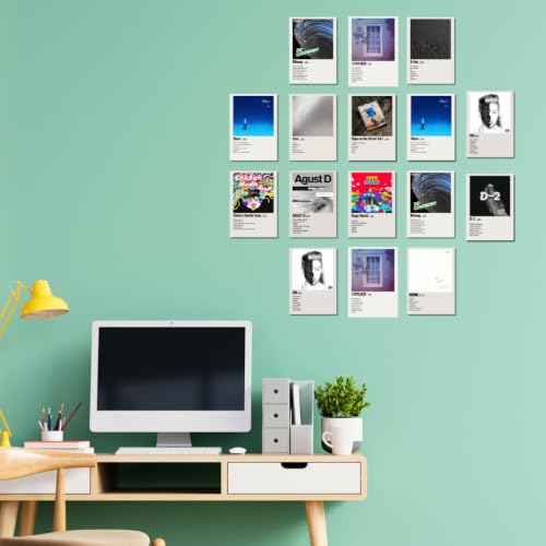 Image of Bangtan Posters | Bangtan Song Posters Pack of 18 (14.8 x 10.5 cm) 300 GSM | Minimalist Poster Set | Aesthetic Room Decor | Pinterest Wall Posters | Aesthetic Wall Collage Kit | Bangtan Photocards |