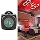 TOPINCN Projektionswecker, Schwarz, USB, Tragbar, LED-Sprachansage, Uhr, Rotes Licht, Projektionsuhr, Mini-Raumuhr, Schlafzimmeruhr, 5 V
