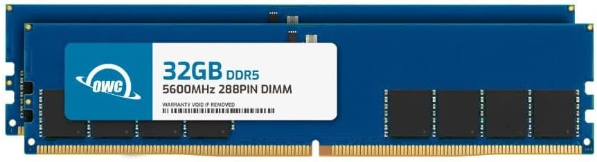 OWC 64GB (2x32GB) DDR5 5600 PC5-44800 CL46 2Rx8 288-pin 1.1V Non-ECC UDIMM Memory RAM Module Upgrade Kit Compatible with Dell XPS 8960
