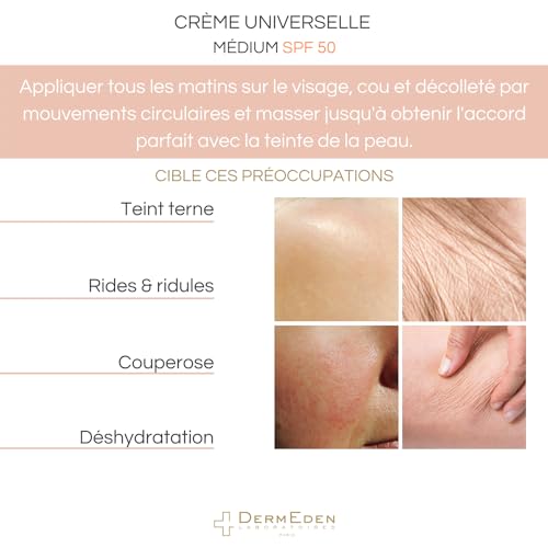 DermEden, "Good Look" Effect Day Cream 50 ml, SPF 50, medium tint, Integral protection against the harmful effects of light - Image 3