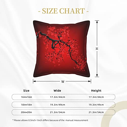 Housse de coussin en cuir de luxe brodé fleur de cerisier 45x45 - 5