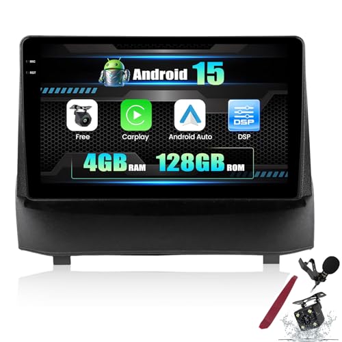 Autoradio Android 15 Fiesta 2009-2014 écran tactile 9 pouces 2DIN CarPlay Auto