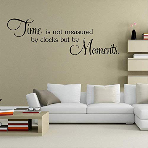 Inspirational Quotes Wall Stickers, Time Is Not Measured By Clocks But By Moments Motivational Positive Saying Wall Decals Wallpaper Mural For Home Classroom #TOP1