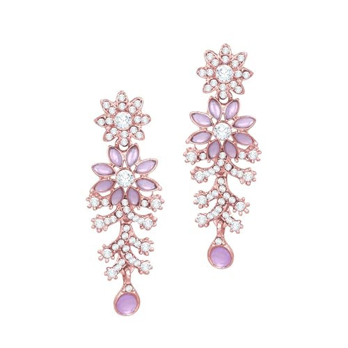 Image of Atasi International Diamond Necklace Jewellery Set for Women with Earrings and Maang Tikka for Wedding, Party, Engagements & Festivals