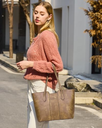 Image of ToLFE Tote Bags for Women Purses and Handbags Top Handle Satchel PU Leather Shoulder Hobo Bags | Top Handle