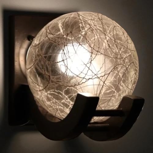 Image of Set of 1 Glass & Wooden Wall Light Lamp /Light for Home /Restaurants Living,Bedroom Coffee Shop /Fancy Light