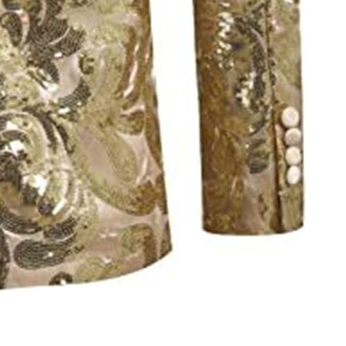 Stylish Dinner Tux Dress Blazer Men's Floral Suit Sparkly Glitter Jacket Men Party Prom Stylish Tuxedo Jacket4