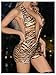Milumia Women's Leopard Print Short Jumpsuit Halter Deep V Sexy Rompers Party Club Festival Outfits Brown Small