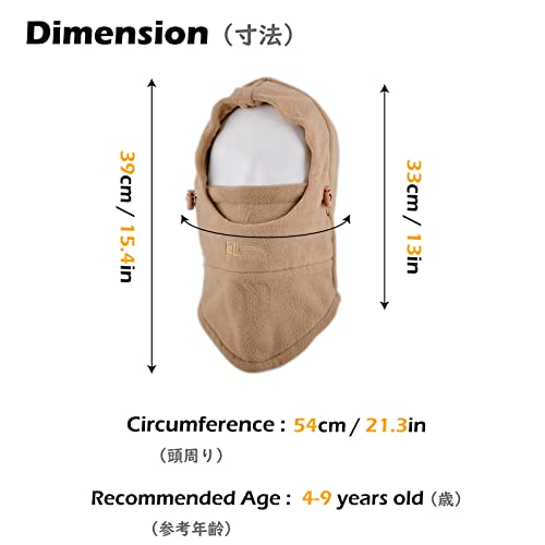 Image of TRIWONDER Kids Winter Hats Balaclava Ski Mask for Boys Girls Toddlers Windproof Adjustable Cold Weather Face Mask Neck Warmer