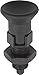 Kipp 03089-4516A8 Steel Indexing Plunger, Black Oxide Finish, Pull Knob, D Style, Locking Pin Hardened, Inch, 1-8" Thread, 96 mm Length