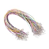 NUOBESTY 60 Piezas De Cuerda casco con orejas de gato cuerda de collar para hacer joyas collar de cuerda cordón de abalorios de joyería hebilla cordón de collar cuerda colgante