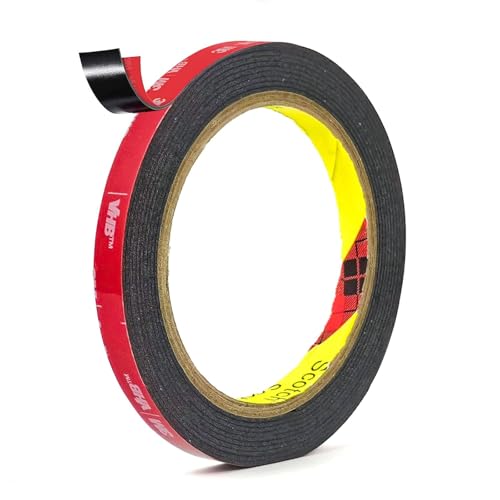 3M Double Sided Tape Heavy Duty Mounting Tape Strong Adhesive Tape Waterproof Foam Tape Picture Hanging Strips for LED Strip Light Indoor and Outdoor (0.39in X 10ft)
