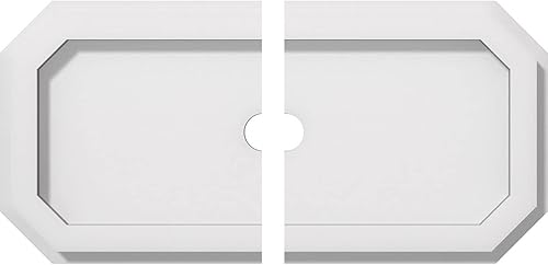 Miniatura 56 de Ekena Millwork CMP36X18ED-03000 Medallones de techo de uretano contemporáneo de PVC de grado arquitectónico Emerald 36"W x 18"H x 3"ID x 12 1/2"C x