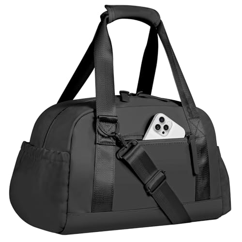 Small Gym Bag 14 inch for Women & Men Mini Gym Duffel Bag with Wet Compartment Waterproof Travel Duffle Bag for Sports Workout Dance