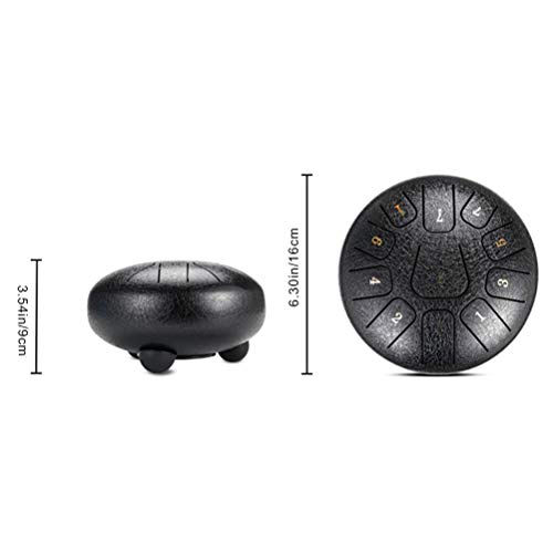 Ghzste Steel Tongue Drum, 11 noten 6 inch handpannentrommel voor volwassenen en kinderen, stalen trommel-percussie… - Image 8