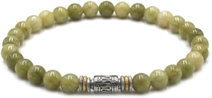 Kartini Studio Jade Bracelet, Men's Olive Jade Bracelet, Bead Jewelry for Man