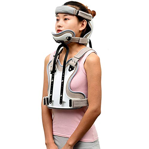 Head and Neck Chest Orthosis, Adjustable Cervical Thoracic Orthosis, Orthosis Cervical Thoracic Halo Brace Neck Posture Orthosis for Fracture Support, Cervical Rehabilitation Brace