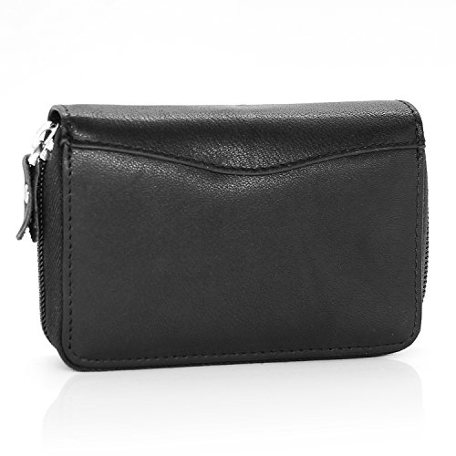 Preisvergleich Produktbild SWISSONA Kartenetui für Kreditkarten, Ausweis, Führerschein und Geldscheine aus hochwertigem Leder / Geldbeutel, Portemonnaie, Brieftasche